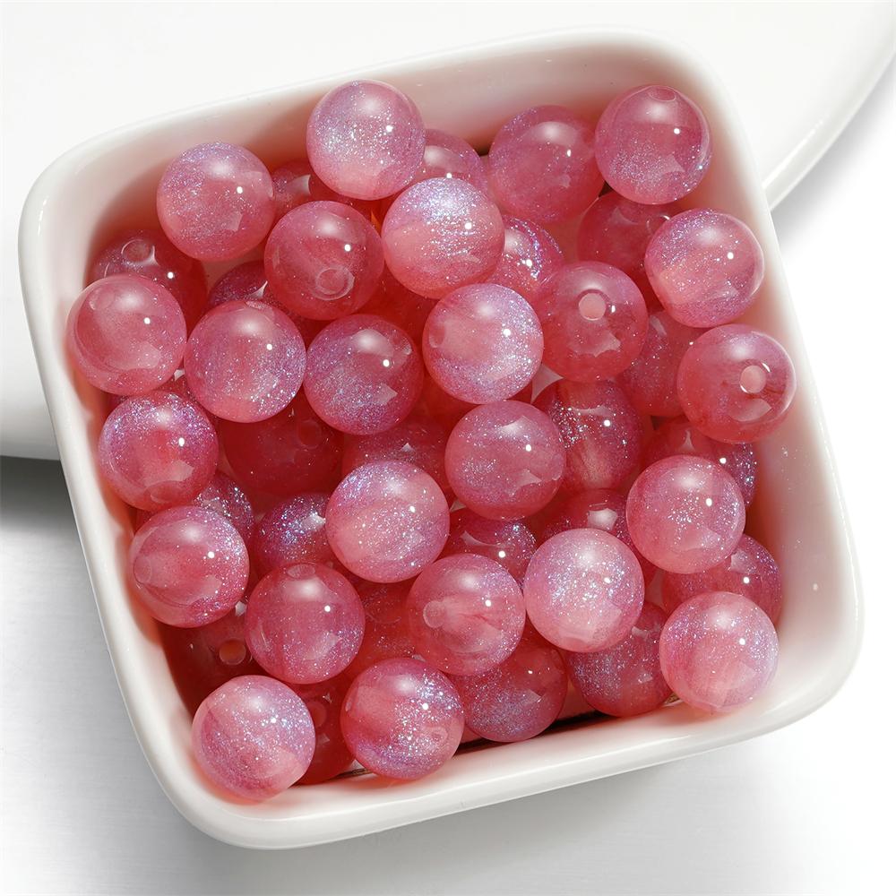 10pcs/lot 10mm Colorful Resin Round Bead Charm Spacer Loose Beads for DIY Handmade Necklace Jewelry Making Findings Accessories