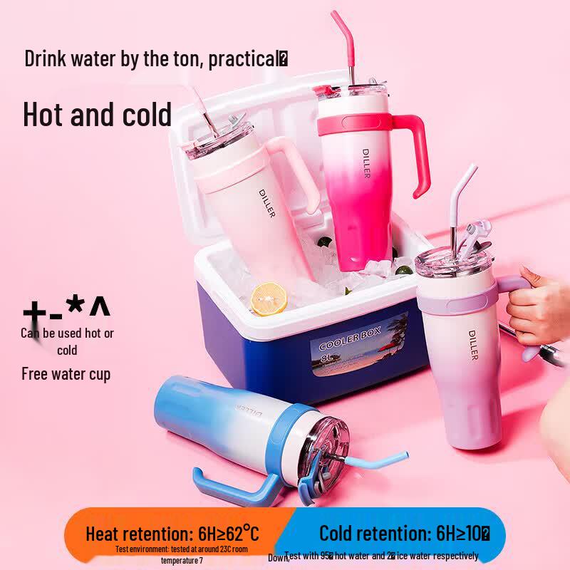 Diller 1100ml Stainless Steel Insulated Tumbler with Straw