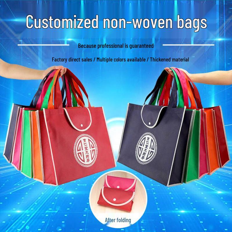 Eco-Friendly Foldable Tote Bag with Custom Logo for Promotions