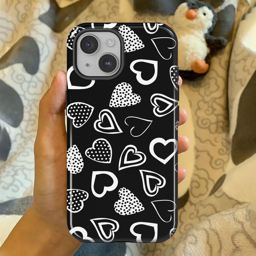 

Phone Case for Xiaomi Redmi Note 14 Pro Plus 5G 14 4G Soft Cover Capa Black Heart Redmi Note 14 4G (Global)