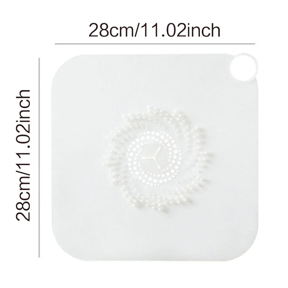 JJYY Silicone Hair Catcher Drain Cover Sink Filter Bathroom Kitchen Anti-Clogging Floor Drain Mat Shower Stopper Strainer Screen