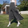 Betu Women's Floral Ruffle A-Line Midi Skirt