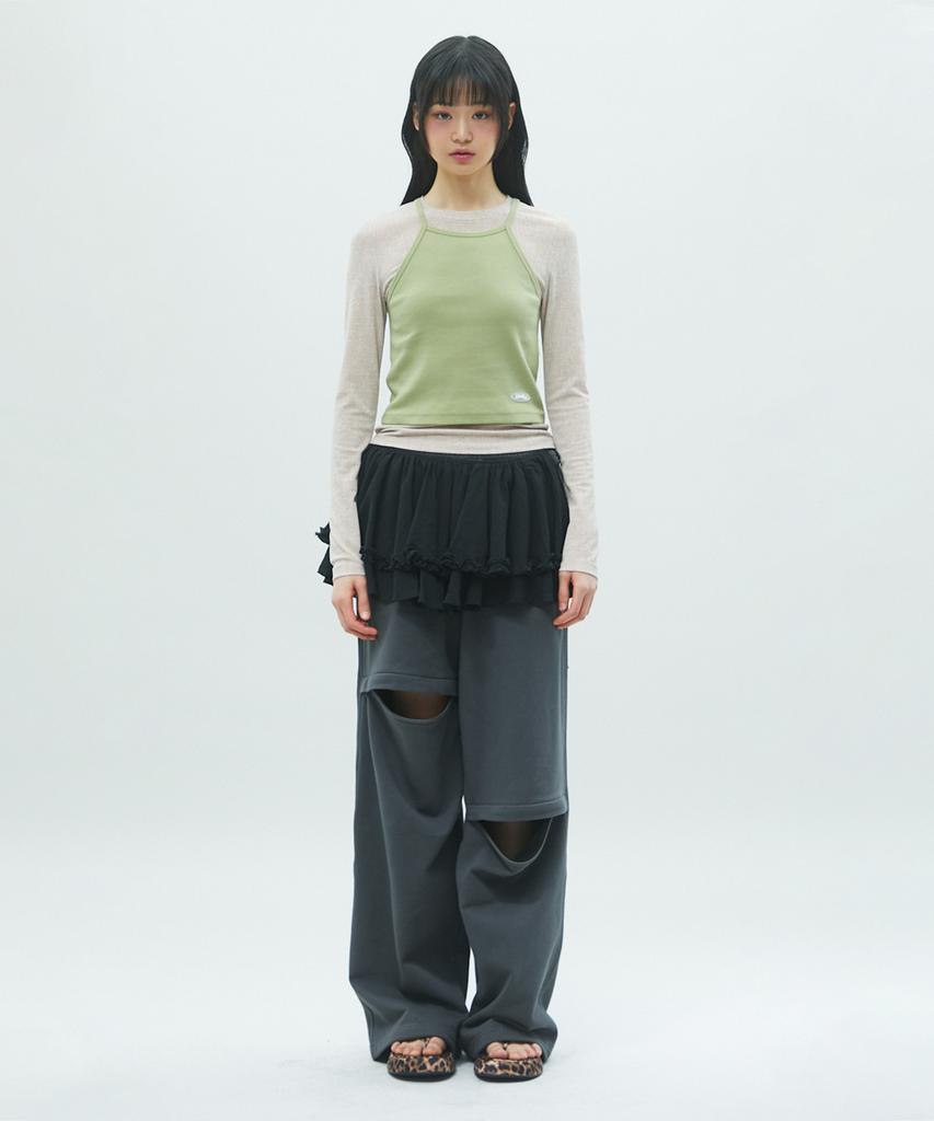 LALAFOX Double Layered T-Shirt Green Br2Cl003