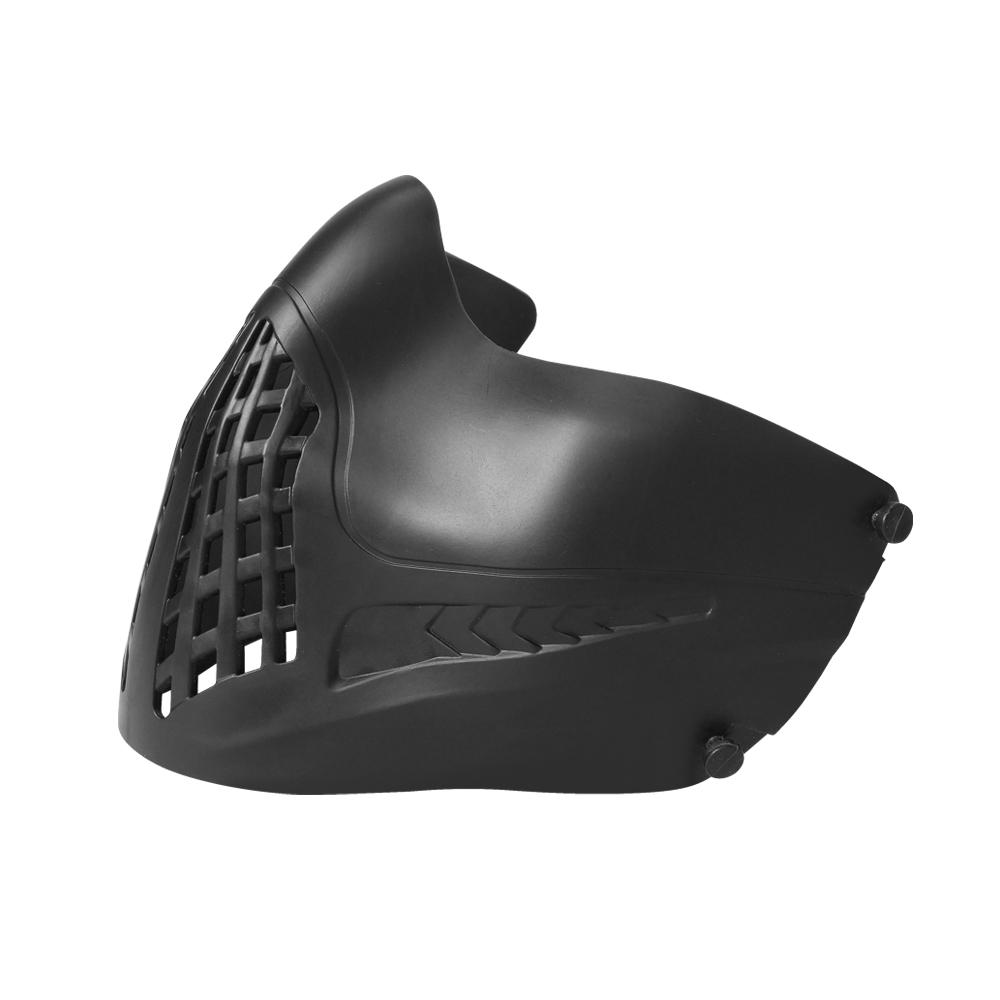 BOOIU Masque Tactique Demi-Visage Maille Nylon Respirant Double Ruban Réglable Wargame Chasse Paintball Airsoft Masques Protecteurs