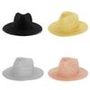 Cappello di Paglia Argento Panama Estivo Protezione Solare Traspirante Ampia Tesa Per Donne alla Moda Personaggi Inclusi)