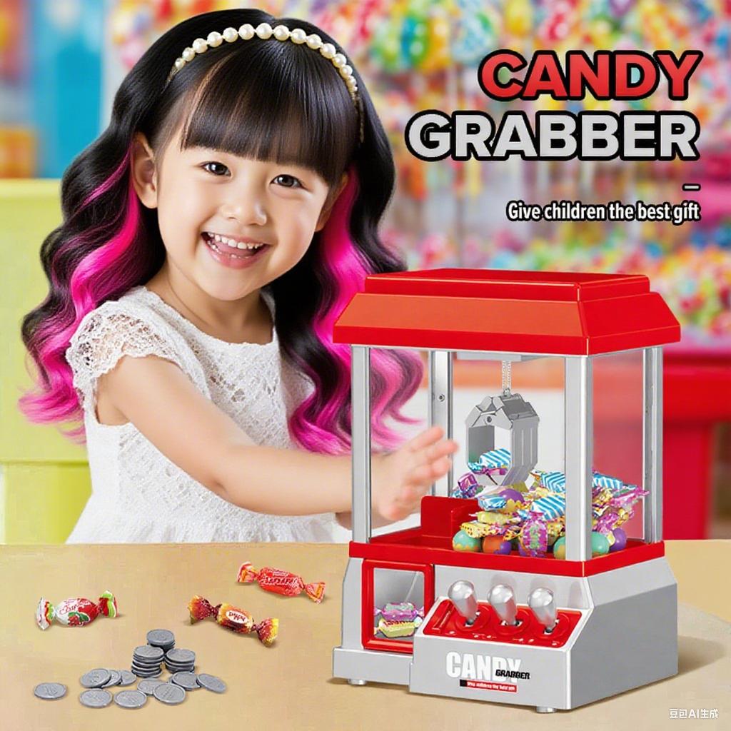 Non-Toxic Candy Claw Machine Electronic Machine Arcade Claw Machine Retro Carnival Music 24 Specie Game Birthday Game Christmas Kids Toys