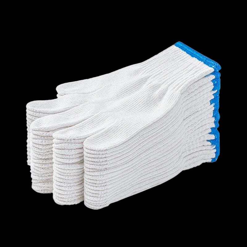 Durable Cotton Work Gloves (12 Pairs)