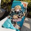 Game Genshin Impact Varka Towel Sports Quick Dry Travel Camping Gear Sandproof Soft Light Large Beach Towel