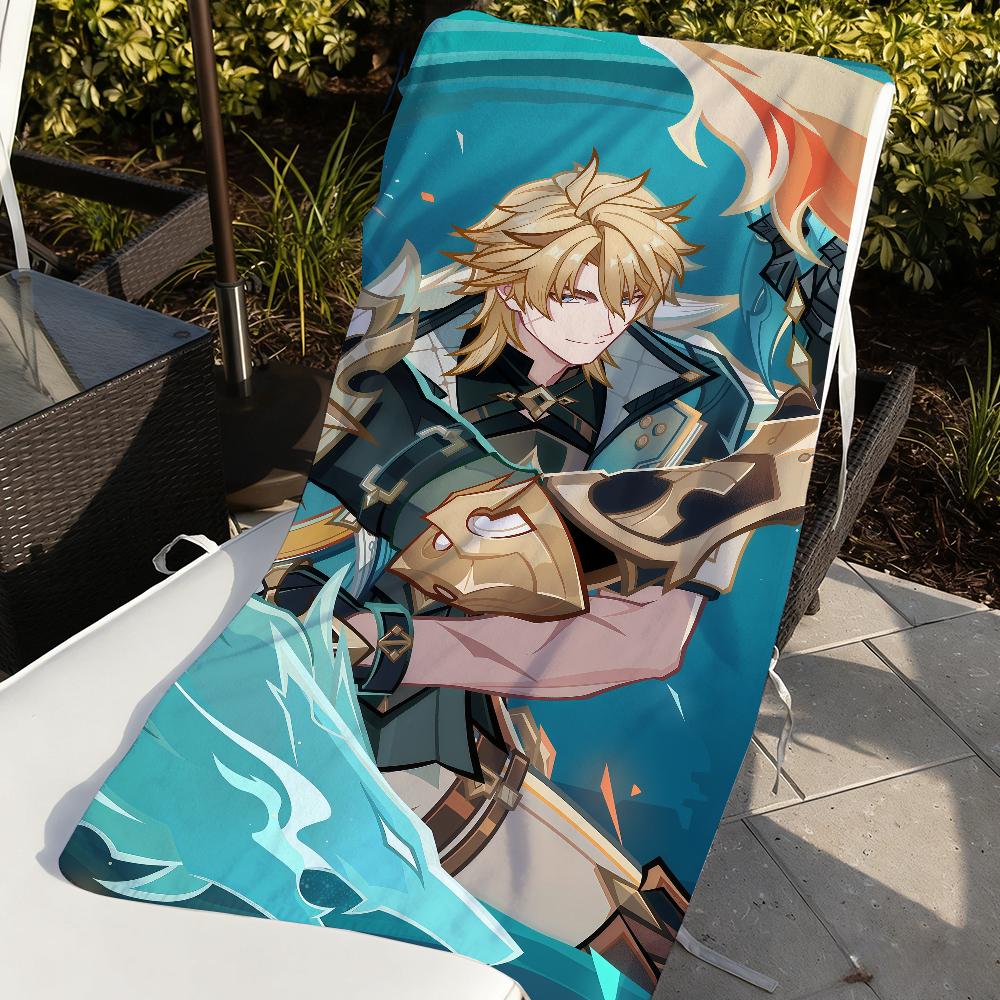 Game Genshin Impact Varka Towel Sports Quick Dry Travel Camping Gear Sandproof Soft Light Large Beach Towel