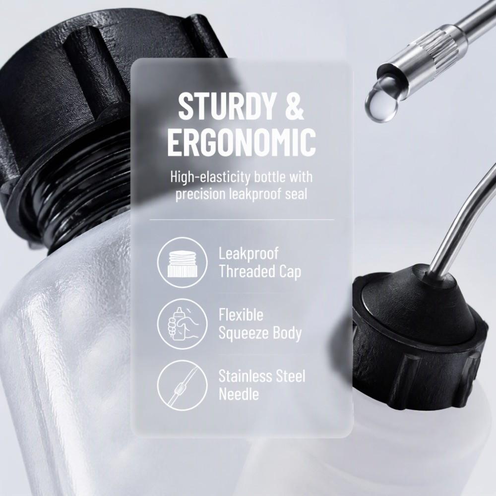4pcs Extended Spout Sewing Machine Oiler Plastic Squeeze Bottle For Household Machines