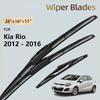 3x Front Rear Wiper Blades For Kia Rio 3 UB QB Pride 2012 - 2016 2015 2014 2013 Accessories Windshield Windscreen Window Brushes