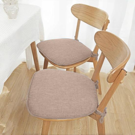 Cuscino in spugna memory foam con doppio design antiscivolo, spesso, staccabile, lavabile, a forma di zoccolo di cavallo, per sedia da ufficio, colore unito, per sala da pranzo