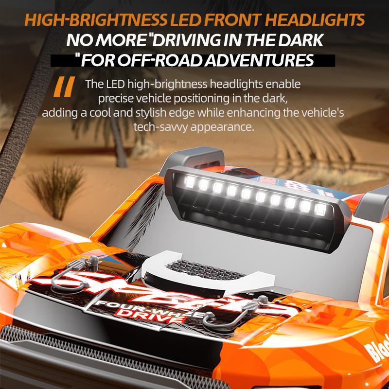 JJRC C8822 1:8 full-scale high-speed remote control 4WD off-road climbing drifting RC model brushless toy for gift.