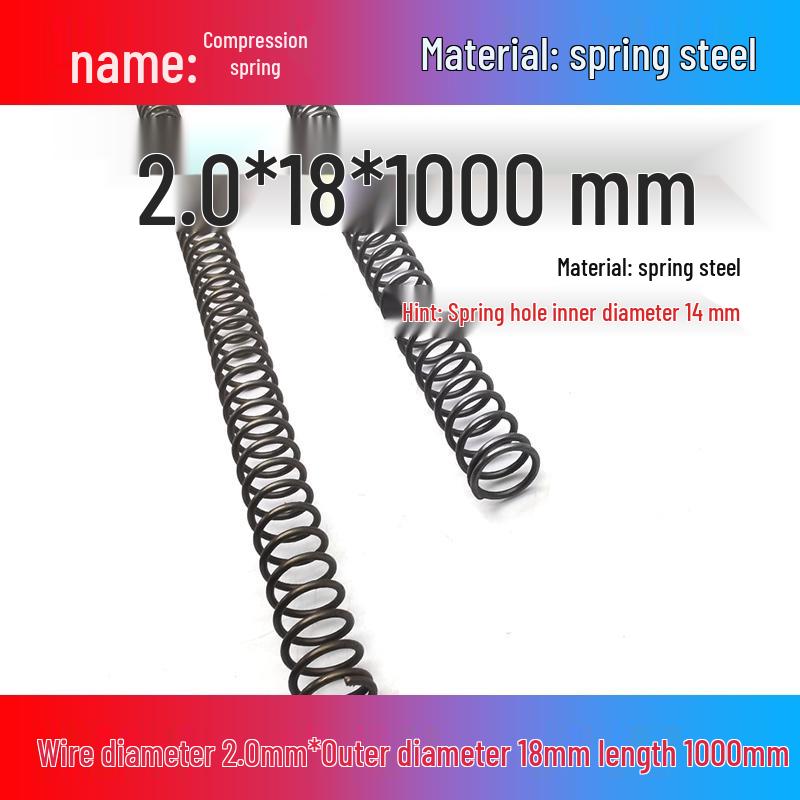 Spring Wire: 1m Long, Soft Pressure, Manganese Steel, 0.3-4.5mm Diameter, Yellow Compression Return.