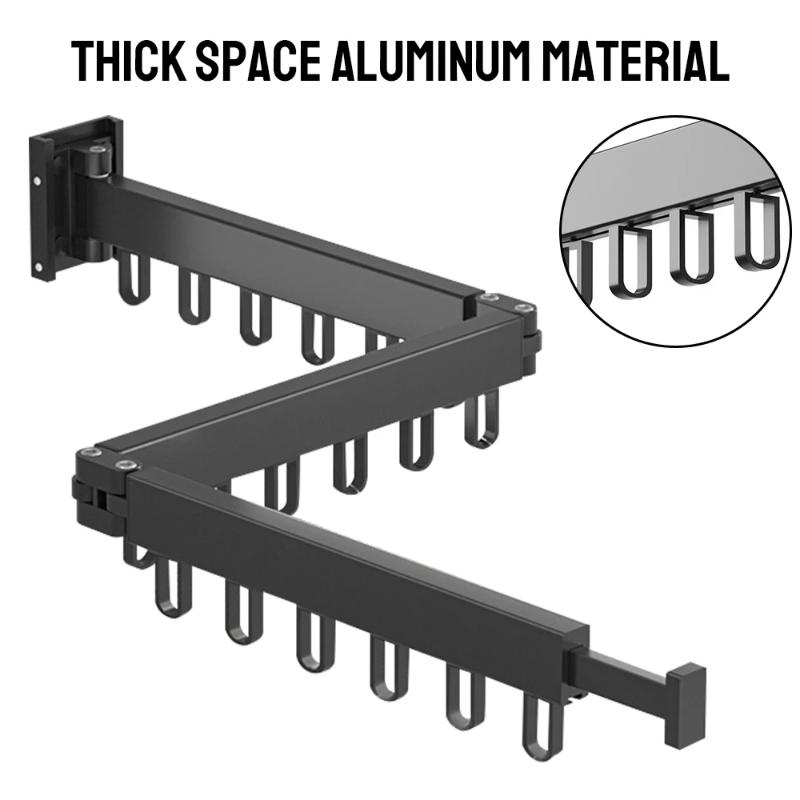 Wall Mounted Retractable Foldable Space Aluminum Drying Rack Clothing Rack Space-saving Helper Comforter Sheet Drying Racks for Home
