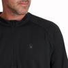 Spyder Lightweight Shirt Ski Size S Men's High-Neck (Half-Zip Stretch) [38A125316 / TUNER] Innerwear, Black,