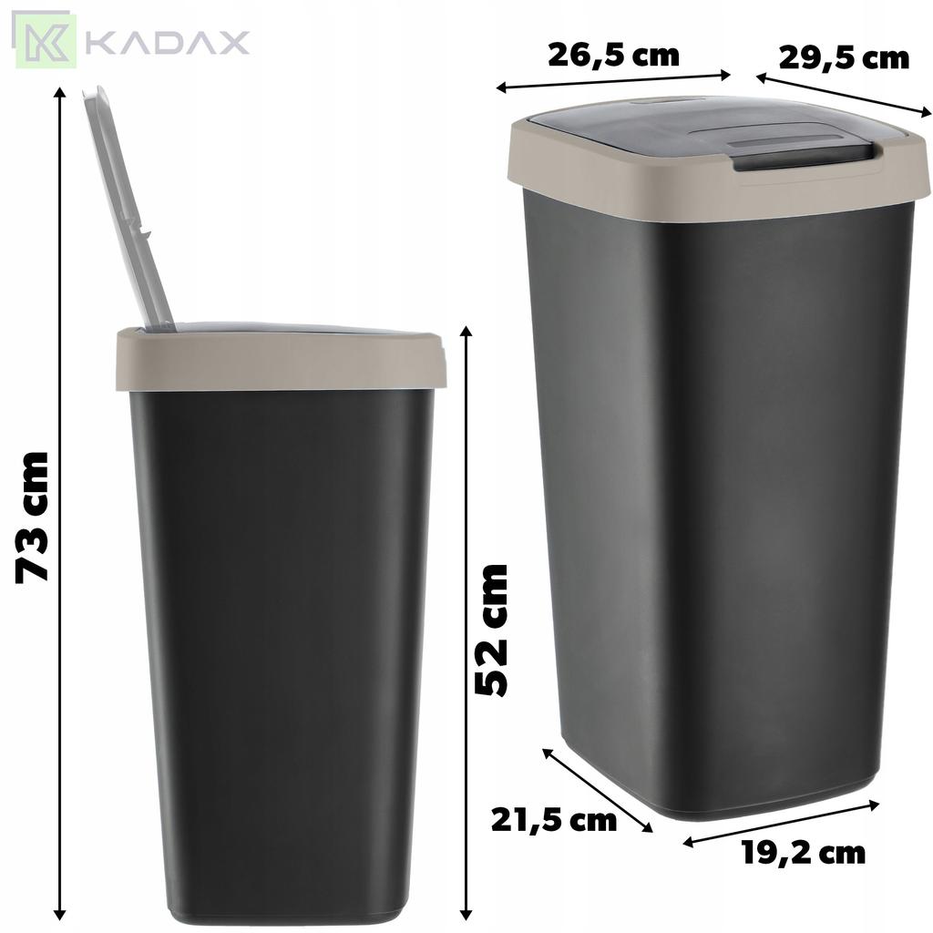 KADAX Trash Can 25L Container for Waste Segregation Bucket Dustbin