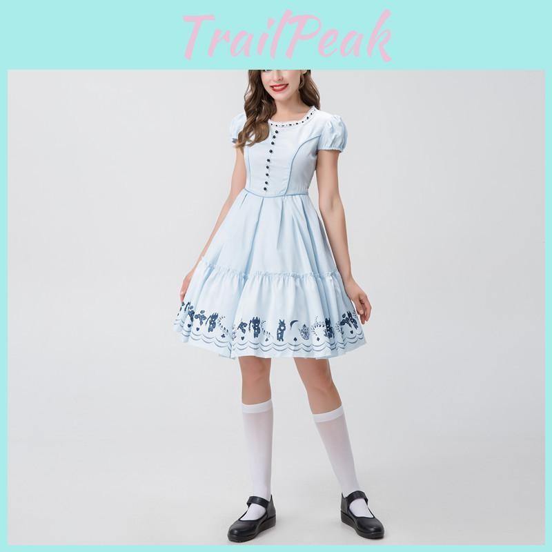 In Alice Wonderland Alice Kingsleigh Cosplay Adult Costumes Stage Performance