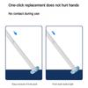 Weiße transparente Toilettenbürste, langlebiger, wegwerfbarer Ersatzbürstenkopf, Toilettenreinigungsbürsten-Set, Haushaltsreinigungszubehör