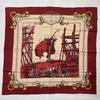 [USED]84B200 Hermes Carre 90 Scarf Silk Red