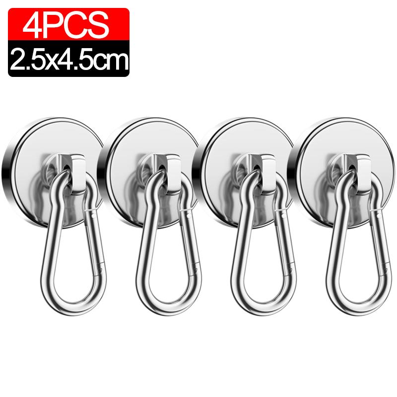 

10/1 шт. Магнитный карабин, мощный неодимовый магнит, вращающийся на 360°, настенный, прочный магнит, присоска, крючок для хранения, кольцо