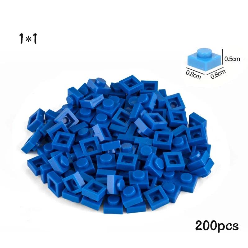Non-Toxic 200Pcs Diy Building Blocks Thin Figures Bricks 1X1 Dots 21Color Educational Creative Size Compatible With 3024 Toys For Children