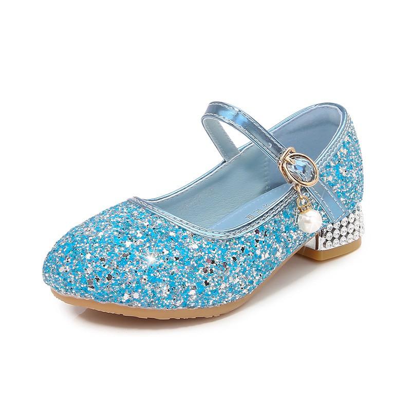 Mädchen Prinzessin Pailletten Schuhe Klavierauftritt Kleinkind Mode Absätze Rutschfest Alle
