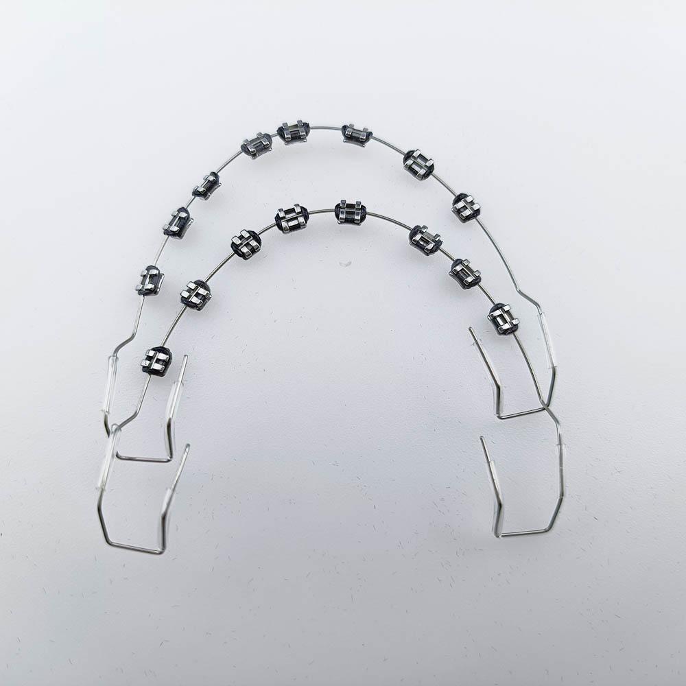 

1 пара красочных фальшивых брекетов, модные брекеты, украшения для временного украшения зубов