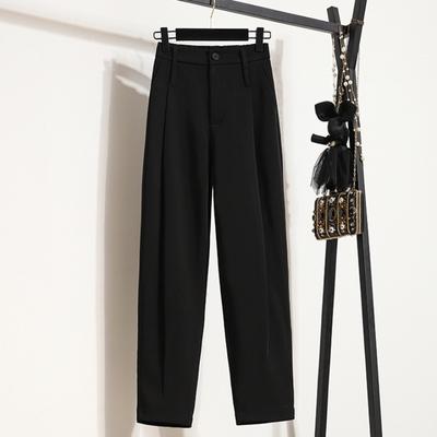 DIMANAF 2024 Plus Size Long Pants Women Spring Elastic Loose High Waist Vintage Loose Casual Black Basic Solid Trousers Wide Leg Pants 5XL