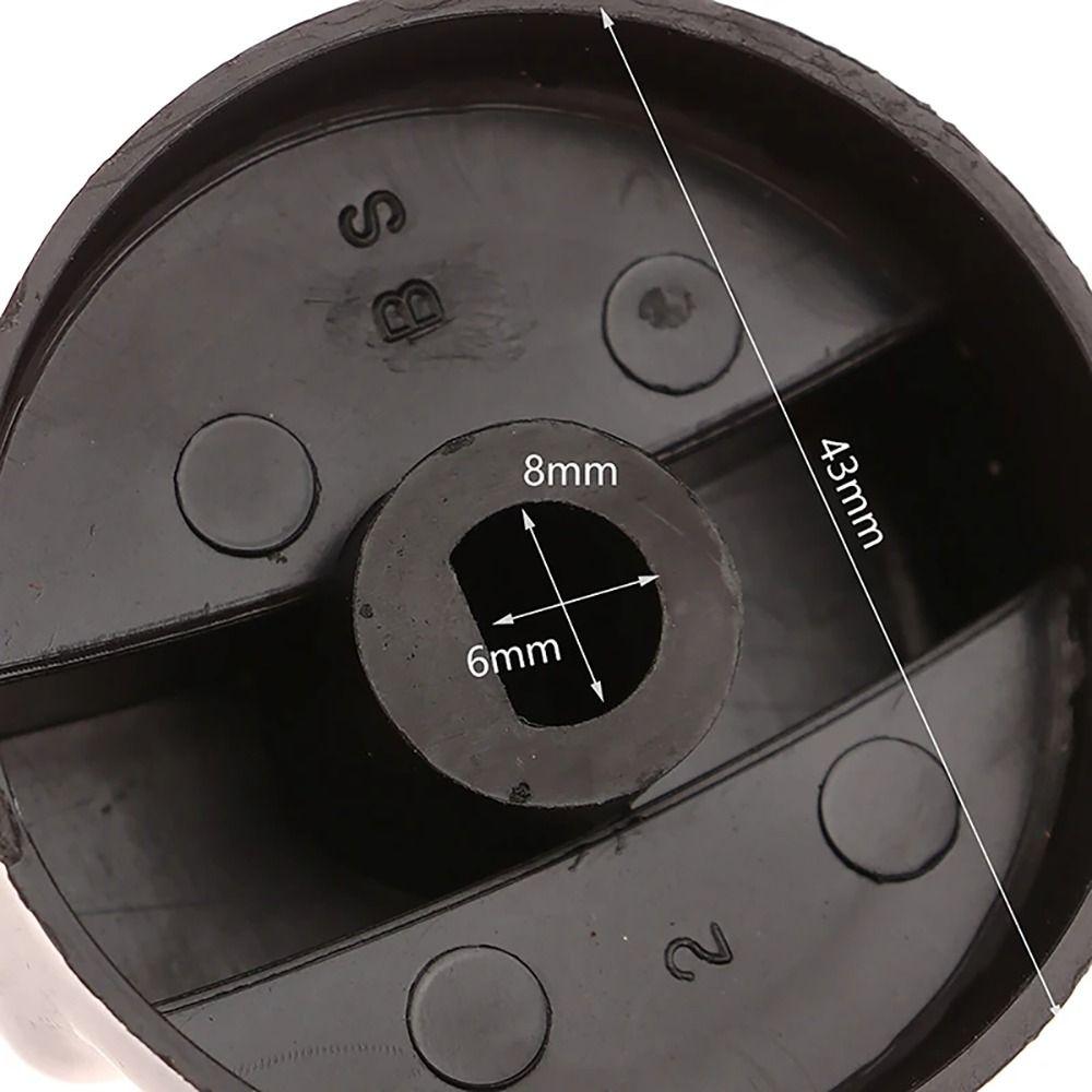 Durable Gas Stove Cooker Control Knob Plastic Handle Range Oven Hob Knobs General 8mm Replacement Switch Button Benchtop Burner