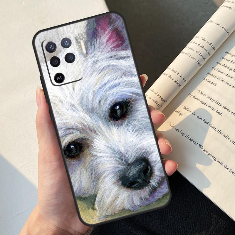 Westie Dog Case For Oppo A80 A60 A40 A78 A38 A18 A98 A58 A96 A76 A16 A94 A74 A54 A15 A17 A57 A77 A5 Pro