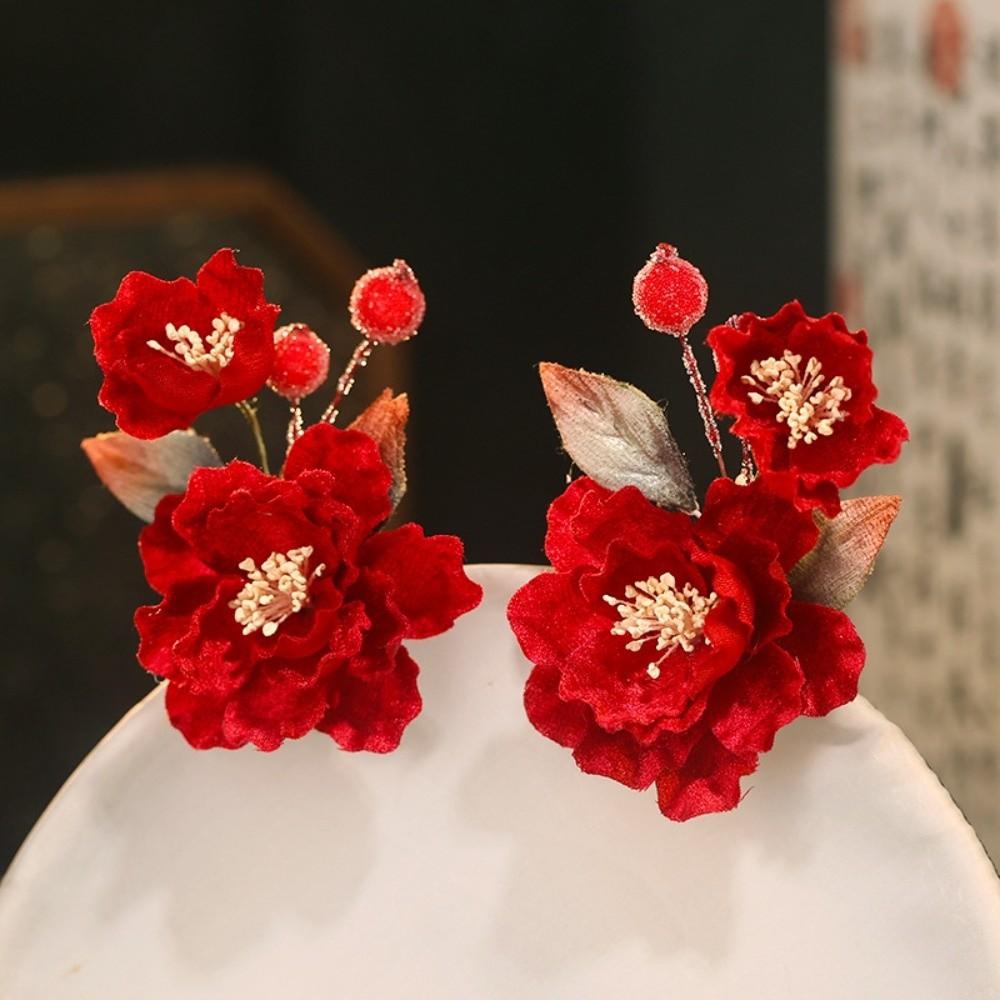 Headwear Chinese Ancient Hairpins Beautiful Exquisite Fairy Side Clips  Cheongsam Decorations