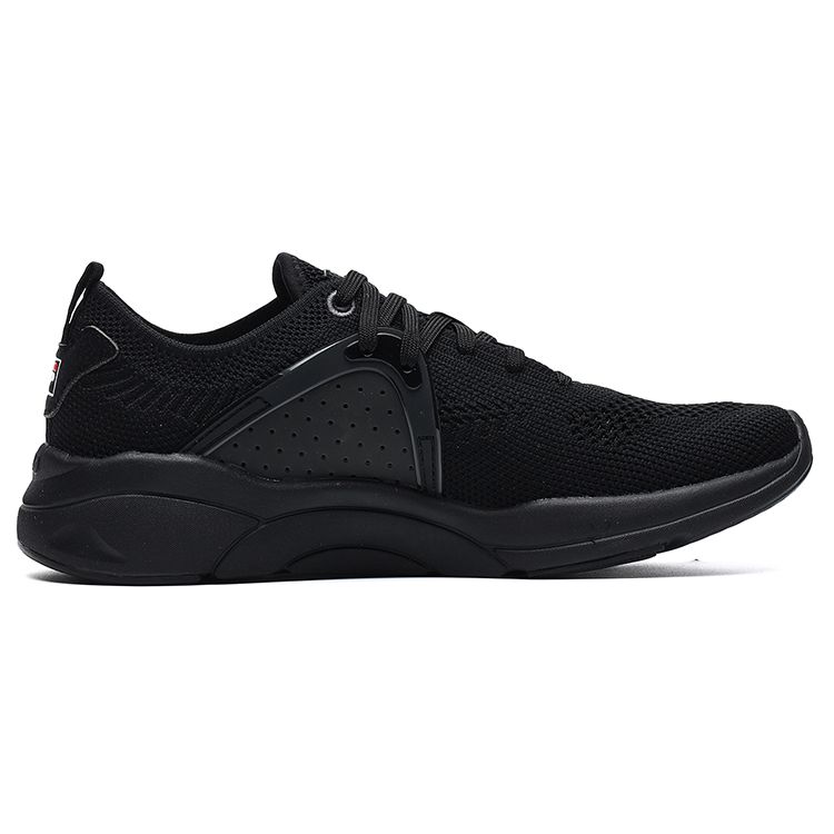 Fila Heritage-FHT Comfortable Fabric Low-Top Training Running Shoes Women Sneaker Black A12W132104FBK