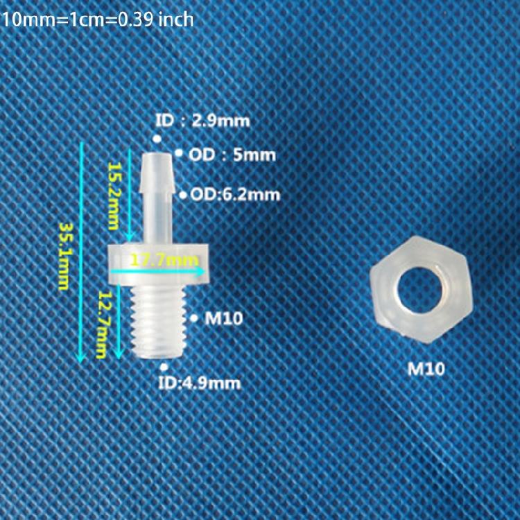 5/6/7/8mm/5-M10 Plastic One Way Inline Check Val Ve Gas Air Liquid Water Petrol