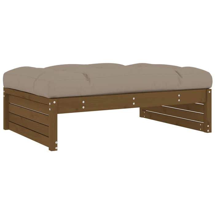 VidaXL Garden Footrest 120x80 Cm Honey Brown Solid Pine Wood, Stool, Ottoman Footrest, Garden Stool, 825768