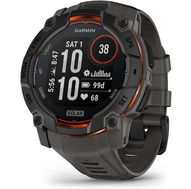 Ceas inteligent Garmin Instinct 3 Solar cu GPS negru