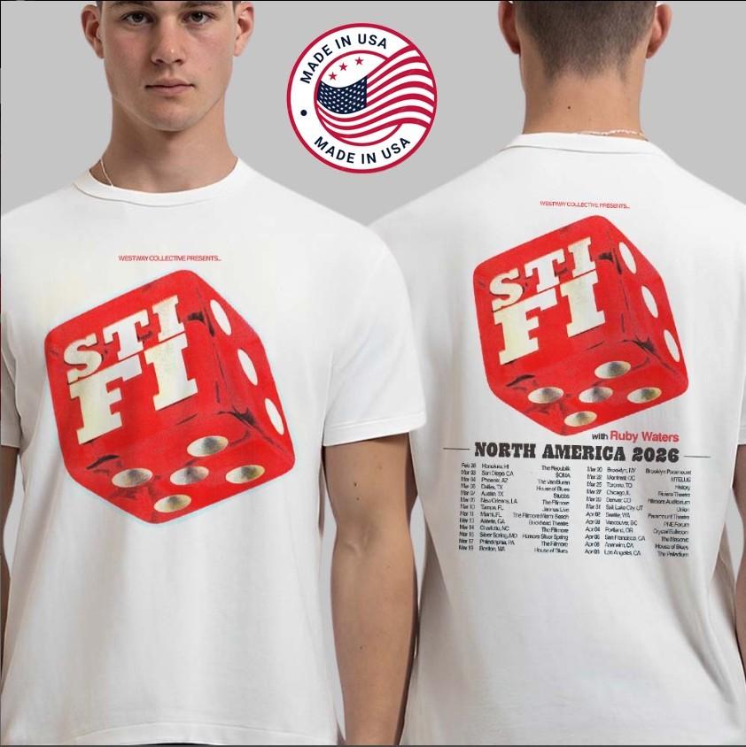 Sticky Fingers Band North America Tour 2026 TShirt Schedule Dates Two Sided Tee Unisex T-Shirt XXXL