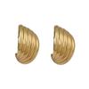 New Metal Niche Twisted Shell Ocean Style Stud Earrings Multi-layer Superimposed Geometric Ring High-end Sense Women's Model