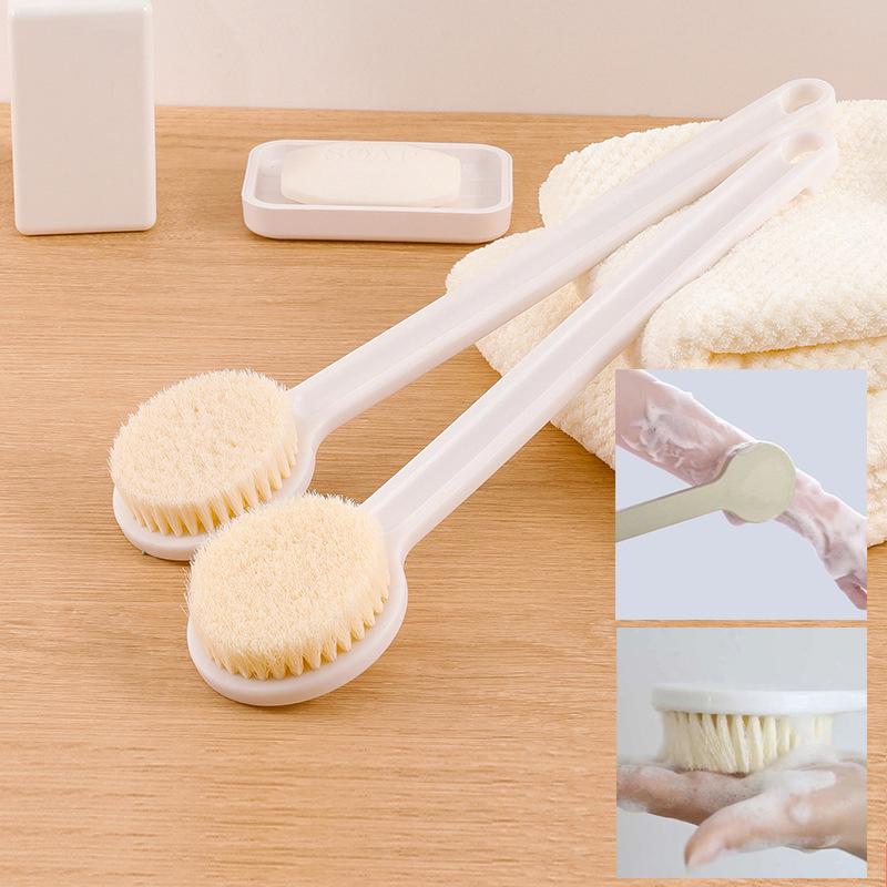 Long Handle Back Brush For Shower Soft Bristles Body Exfoliating Bath Brush Skin Health Shower Back Scrubber Bath Supplies