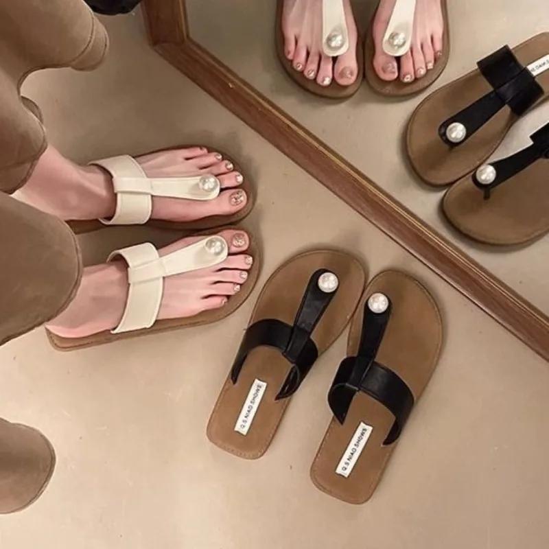 Fashion Women's Flip Flops Slippers and Ladies Sandals Flat Slides Designer Luxury Top Designs Shoes Unique Summer Footwear Sale Pvc 39