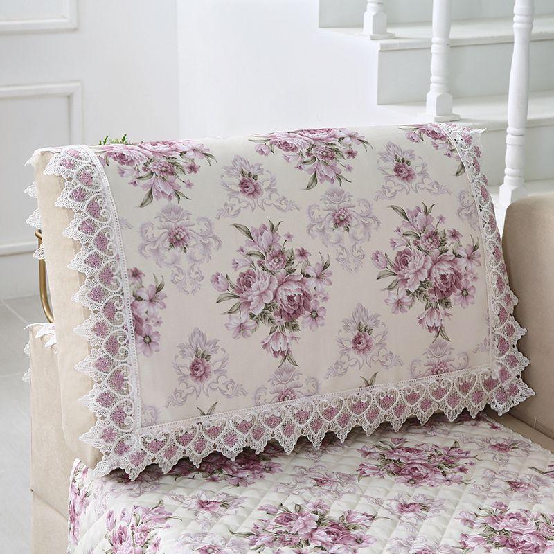 

Sofa Cushion Sofa Towel Back-to-Back Towel All-Match Hand Towel Four Seasons Cover Towel Fabric Sofa Cover Dust Cover Purple Rectangular hand towel 70 wide 50cm
