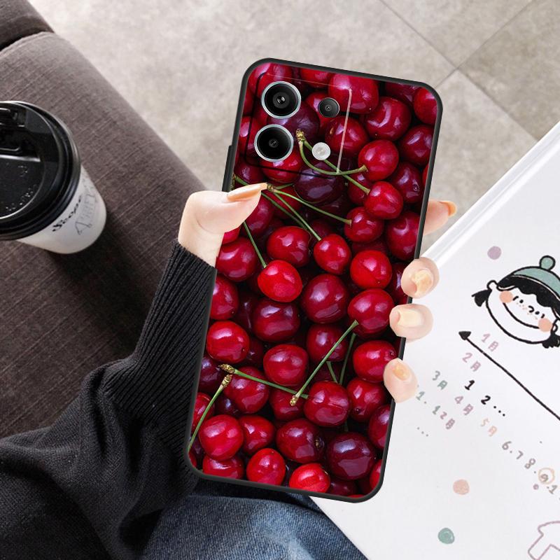 Red Cherry Summer Fruit Cover For Xiaomi Redmi Note 14 13 10 11 12 15 Pro Plus Case For Redmi 15 15C 14C 10C 12C 13C