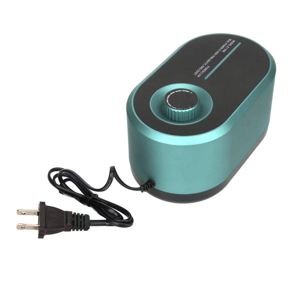 Sauerstoffpumpe für Aquarien mit zwei Ausgängen, leise, einstellbar, Luftpumpe für Aquarien mit Ausströmerstein, Luftschlauchprüfung