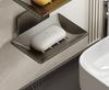 Gun Gray Aluminum Wall-Mounted Soap Dish - Creative Draining, Punch-Free Holder for Bathroom Storage