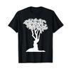 Optical Illusion Tree Man Woman Faces T Shirt Black Vintage Washed Comfortable Slightly Streetw