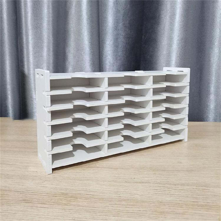Sturdy Plastic 18/36/51/60 Slot Stamp Pad Rack Craft Stationery Holder with Mounting Hardware Easy Access Daily Use