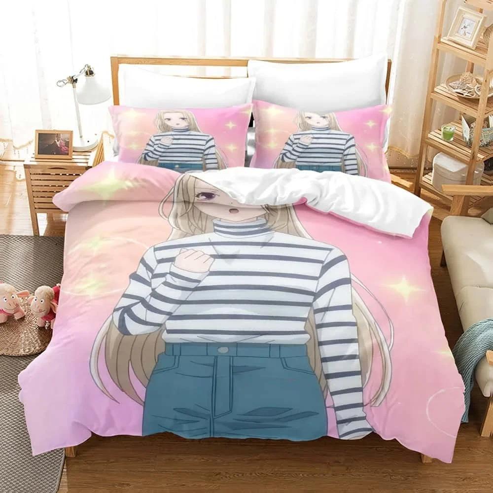 Comfortable Anime Print Bedding Set With Duvet Cover And Pillowcases Single Twin Full Queen King Sizes For Adults And Kids