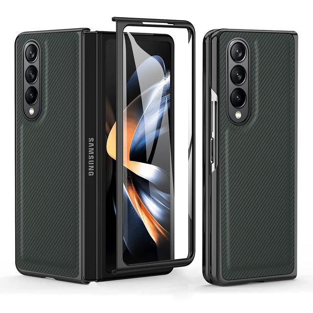 

Простой матовый чехол из углеродного волокна для Samsung Galaxy Z Fold4 5g Fold 4 Fold3 Fold2 Fold 3 2, пленочный чехол из закаленного стекла для телефона for Samsung Z Fold 3 зелёный