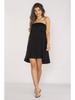 Trapeze Mini Dress, Black S/M