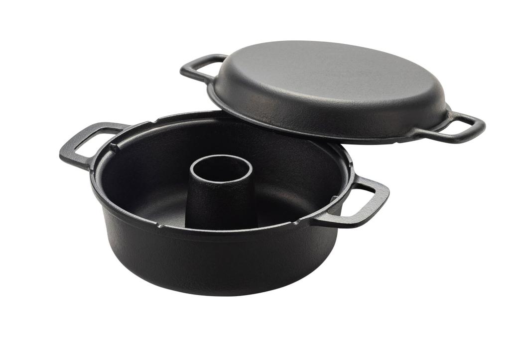 Iwachu Bread Maker, Black Finish, 19.5cm Inner Diameter, for Direct Heat, Nanbu Ironware, 24033, Black